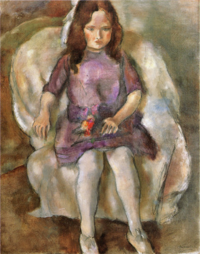 093-花束を持つ少女（1925年制作）