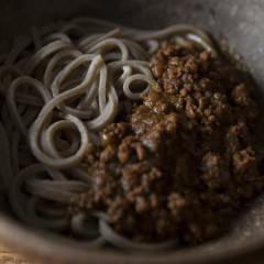 ラムキーマカレー蕎麦