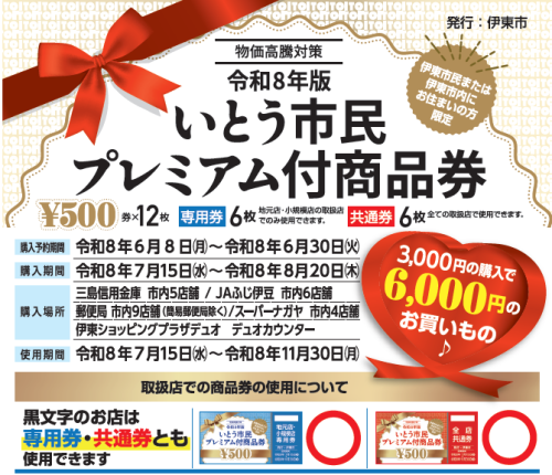 いとう市民プレミアム付商品券