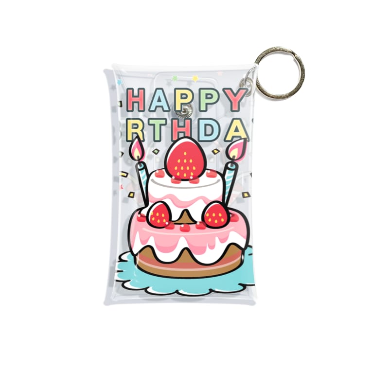 クリアケース ミニ HAPPY BRTHDAY お祝い 誕生 suzuri リンク