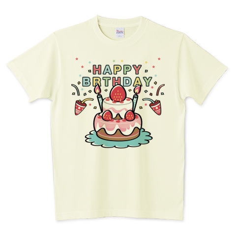 ケーキ　ハッピーバースデー　HAPPY BRTHDAY お祝い　かわいい　Tシャツ　半袖　Tシャツトリニティ　リンク