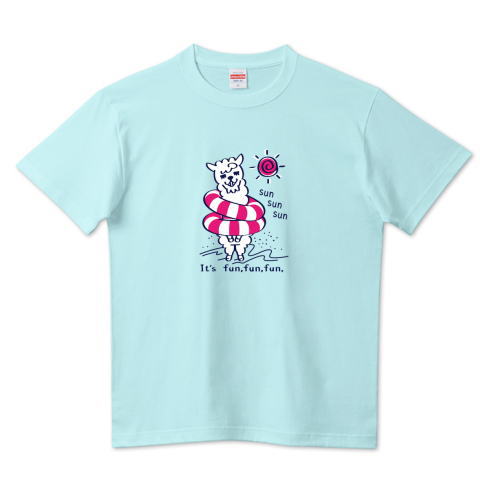 アルパカ　あるぱかイズム　海水浴　浮き輪　かわいい　Tシャツ　半袖　Tシャツトリニティ　リンク