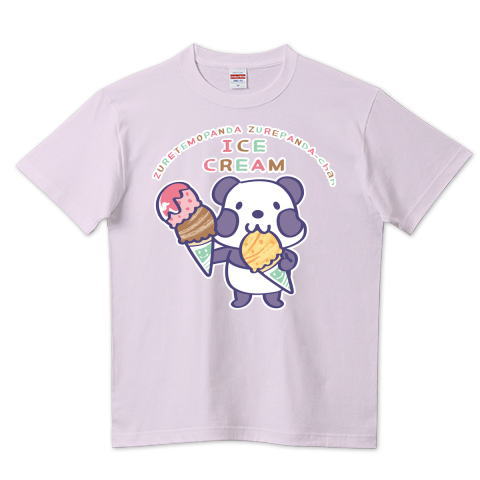 パンダ　アイス　アイスクリーム　ズレぱんだちゃん　 かわいい　Tシャツ　半袖　Tシャツトリニティ　リンク