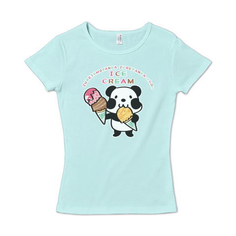 パンダ　ズレぱんだ　アイス　アイスクリーム　イラスト かわいい　Tシャツ　半袖　レディース　Tシャツトリニティ　リンク