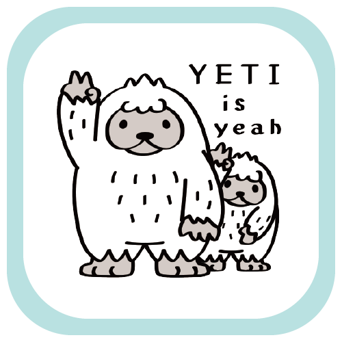 CT94 YETI is yeah UMA 未確認生物 イエティ イエイ イラスト namonaaco イラスト BASE リンク