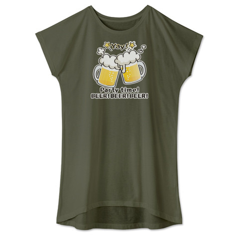 CT125 BEER!BEER!BEER!*ブレンド　ビール　生ビール　アルコール　ジョッキ　イラスト　Tシャツ　半袖　ワンピース　重ね着　Tシャツトリニティ　リンク