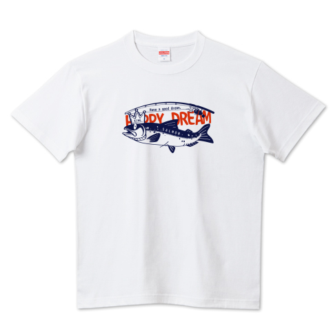 CT143 サモタンの夢*　魚釣りサーモン　キングサーモン　バージョンアップ　　Tシャツ　半袖　Tシャツトリニティ　リンク