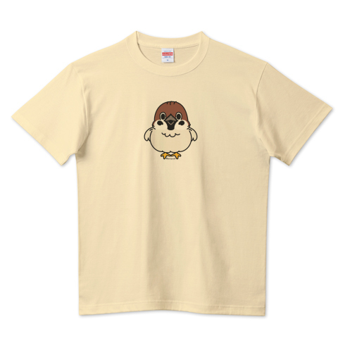 CT164 スズメがちゅんA かわいい 鳥 キャラクター 野鳥 スズメ 雀 すずめ 鳥 キャラ ちゅん活 Tシャツ 半袖 Tシャツトリニティ リンク