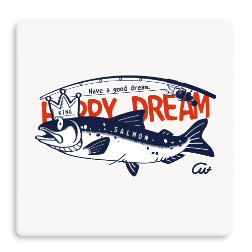 CT143 サモタンの夢 ユーモア 魚 釣り 注意 鮭 海の生き物 サーモン キングサーモン アップグレード サーモンのサモタン