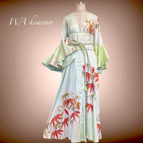 着物リメイク ドレス JAPAN VINTAGE KIMONO REMAKE Remaking a vintage kimono into a dress. - YouTube