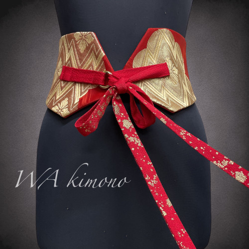 赤金刺繍サッシュベルト