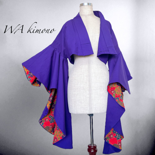 アンティークパープルミニ羽織り