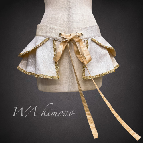 金箔帯フリルサッシュベルト 