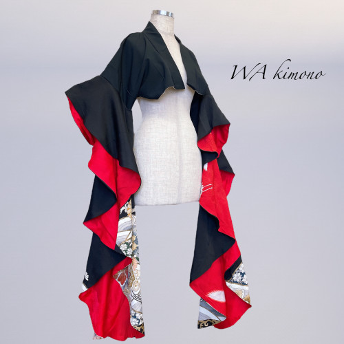 ブラック ロング袖 ミニ羽織