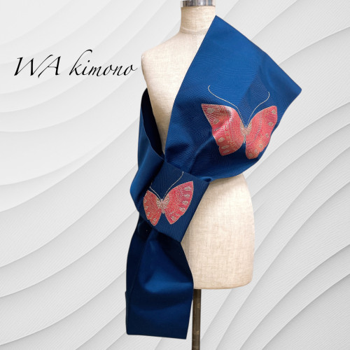 ブルーワンポイントショール 