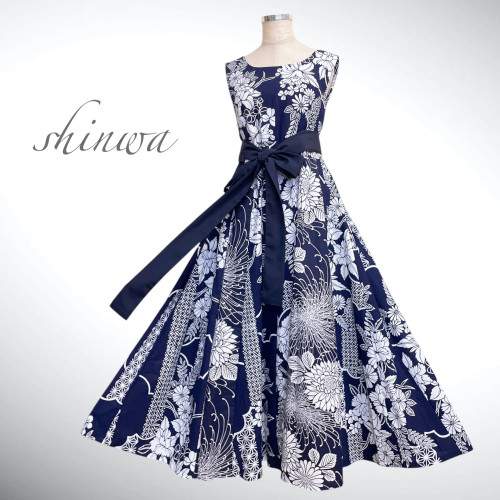 浴衣MIXフレアーワンピース