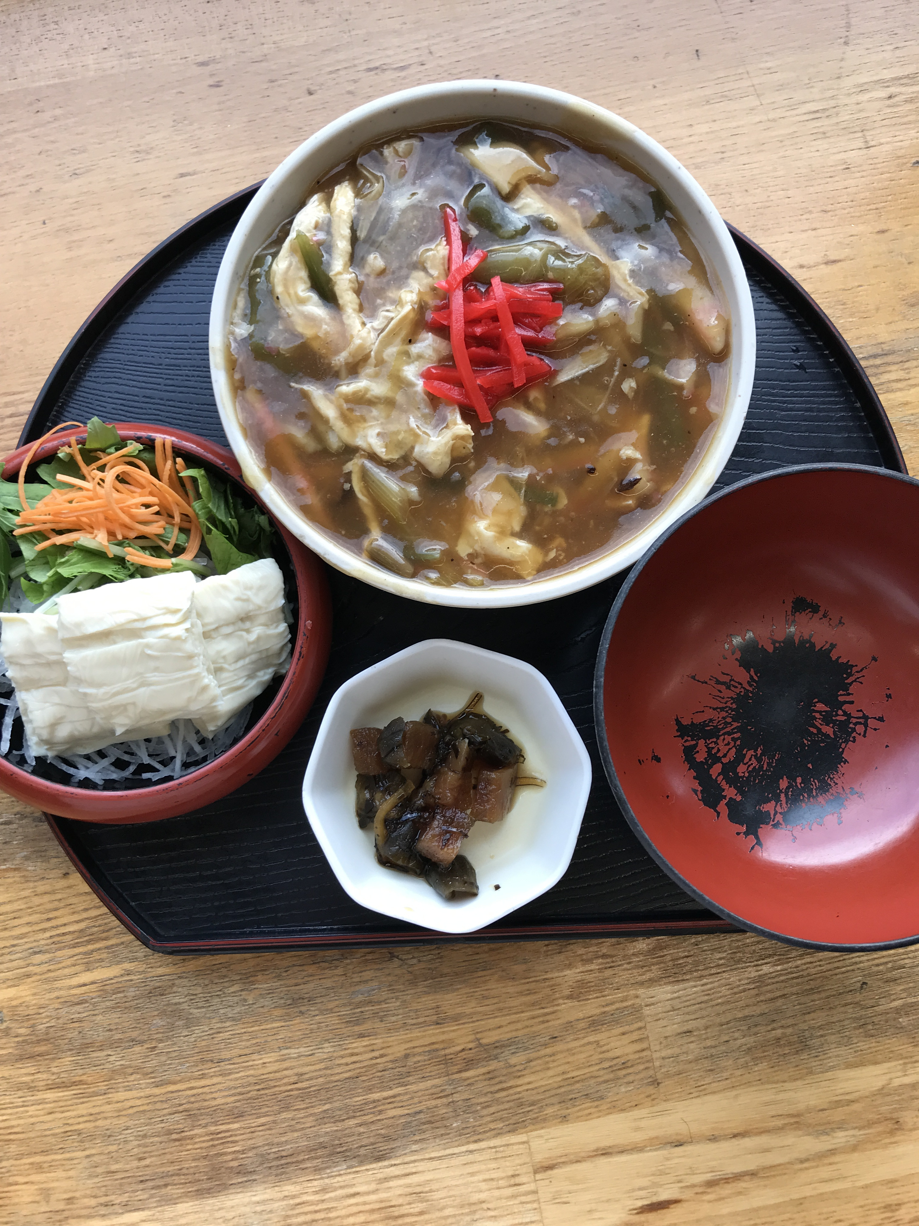 A定食（ミニゆば丼＋ゆば刺身セット＋味噌汁）