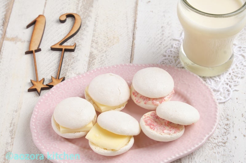 マカロン・マカロンクリーム・ミルクセーキ