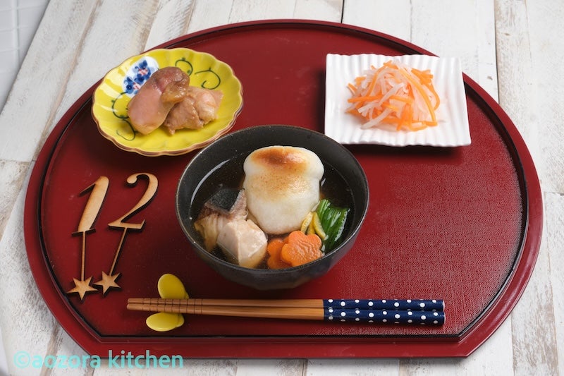 博多雑煮・鶏肉の幽庵焼き・紅白なます