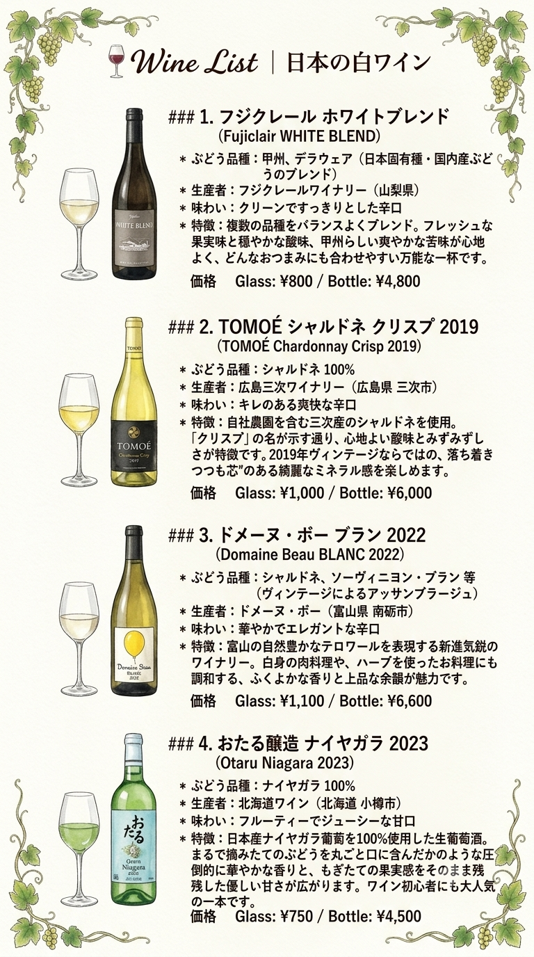 🍷本日のグラスワインメニュー🍷 - ビストロ・ラ・バニーユ【公式