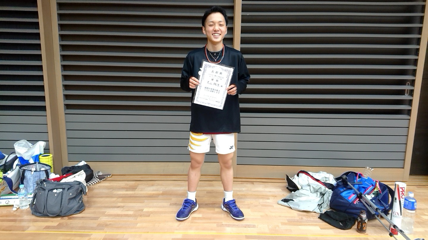 2020.11.1(日)第64回大会オープンシングルス戦　　優勝　 丸山さん