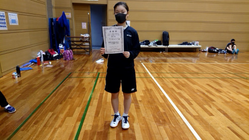 2021.3.21(日)第96回大会 中学生限定「初中級者シングルス戦」  第3位　さん