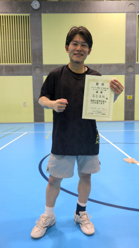 2025.6.1(日)第495回大会《オープン》シングルス戦  優勝 落合さん