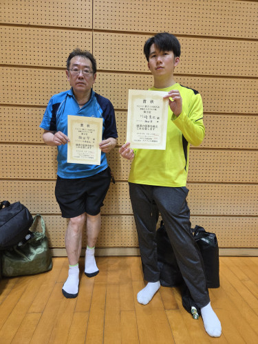 2025.8.16(土)第517回大会《初級SS》ダブルス戦  第2位 梅田さん・川崎さんペア