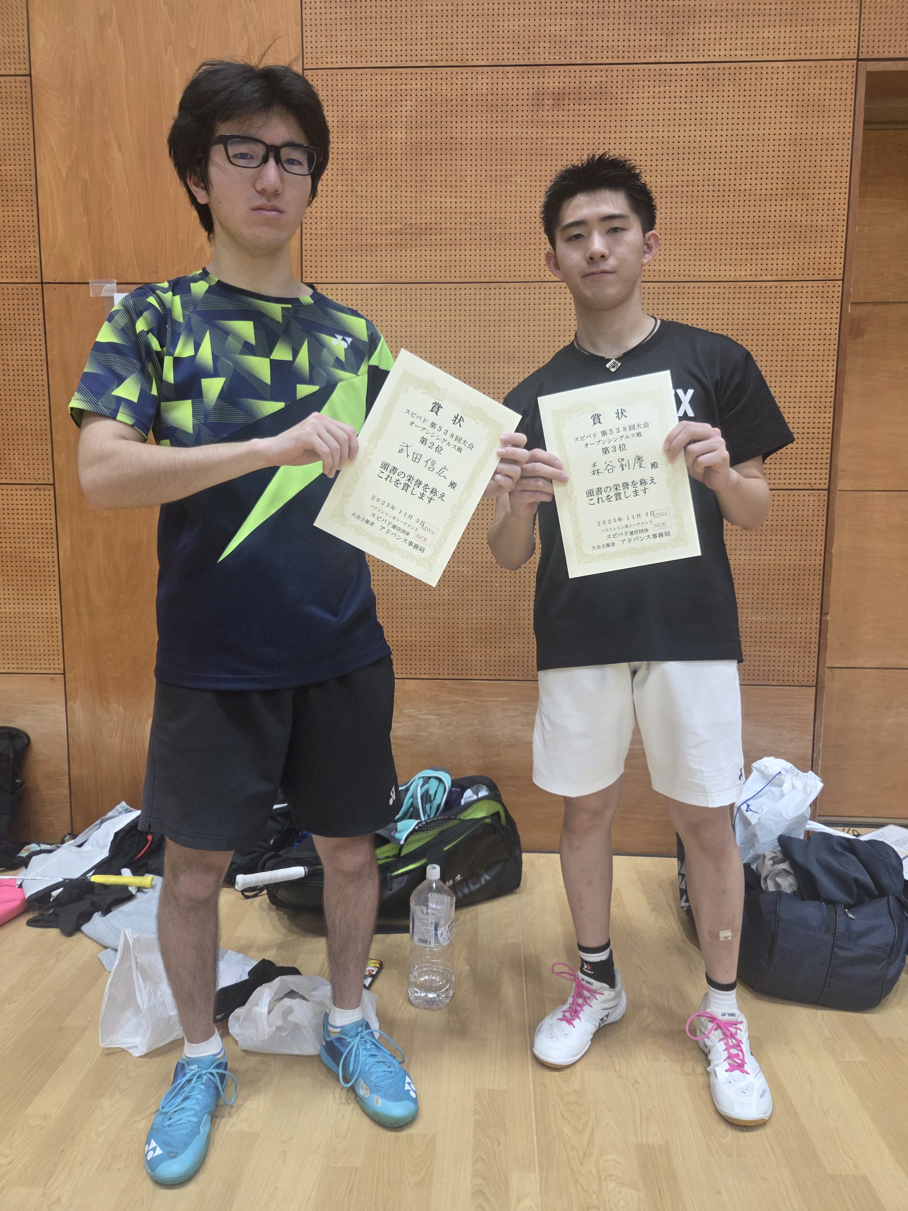 2025.11.3(月祝)第538回大会《オープン》シングルス戦  第2位  さん