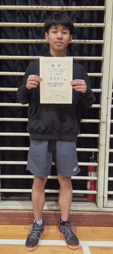 2026.1.2(金)第555回大会《オープン》シングルス戦 ﾌﾞﾛｯｸⅡ  第3位  逸見さん 