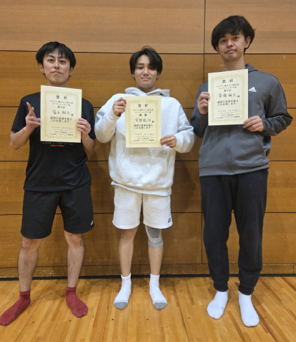 2026.1.24(土)第561回大会《オープン》シングルス戦  優勝 さん・第2位 さん・第3位 さん