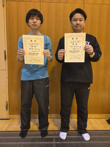 2026.1.24(土)第563回大会《初級OP》ダブルス戦  優勝さん・さんペア