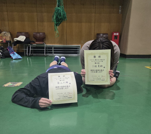 2026.2.8(日)第567回大会《オープン》シングルス戦  第2位 畠山さん、第3位 三好さん