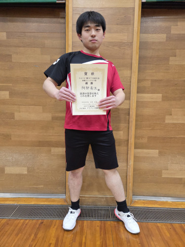2026.3.8(日)第575回大会 《初級S》シングルス戦  優勝  阿部さん