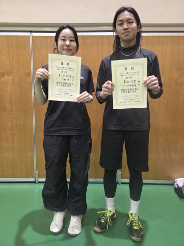 2026.3.8(日)第576回大会 《初級SSミックス》ダブルス戦  第3位 吉村さん・杉本さんペア