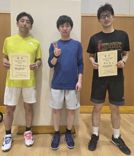 2026.5.23(土)第598回大会《初級OP》シングルス戦 優勝  関根さん、第2位  寺田さん、第3位  鹿苑さん
