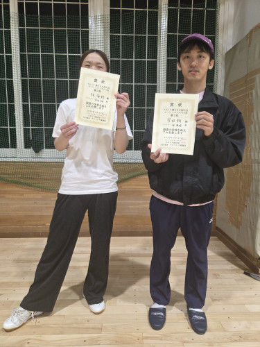 2026.6.27(土)第608回大会《オープンミックス》ダブルス戦  第3位 安田さん・林さんペア