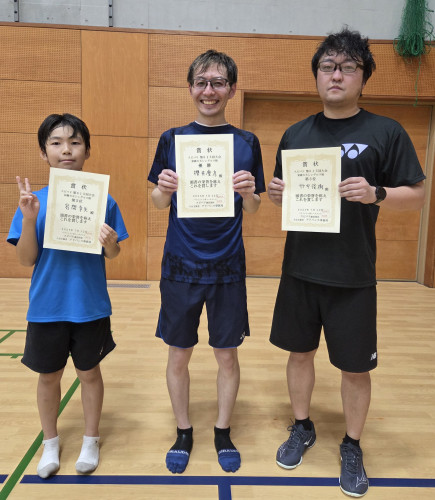 2026.7.12(日)第615回大会《初級SS》シングルス戦 優勝 櫻井さん、第2位 岩間さん、第3位 竹中さん