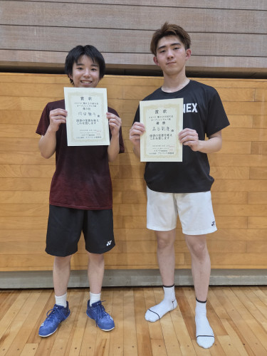 2026.8.1(土)第620回大会《オープン》シングルス戦 優勝 森谷さん、第3位 内田さん