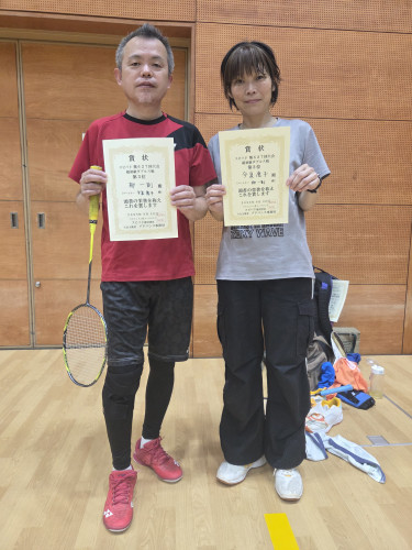2026.8.30(日)第627回大会《超初級》ダブルス戦  第3位  柳さん・今泉さんペア