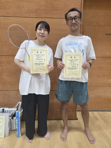 2026.8.30(日)第627回大会《超初級》ダブルス戦  第2位  平田さん・齋藤さんペア