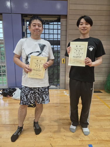 2026.9.6(日)第629回大会《初級SS》ダブルス戦  優勝  脊黒さん･松江さんペア