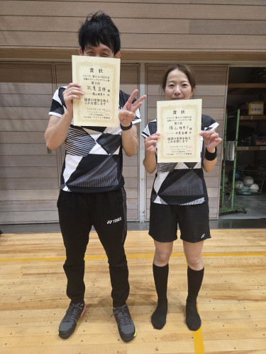 2026.9.6(日)第629回大会《初級SSミックス》ダブルス戦  第3位  秋葉さん･横山さんペア  