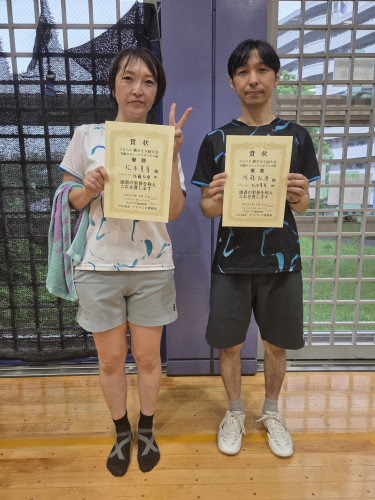 2026.9.6(日)第629回大会《初級SSミックス》ダブルス戦  優勝  佐藤さん･松本さんペア