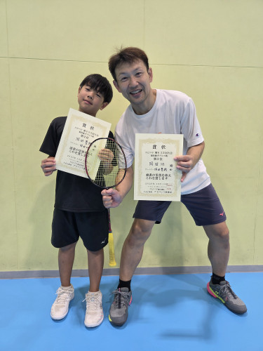 2026.10.18(日)第635回大会《超初級》ダブルス戦  第2位 岡田さん親子ペア