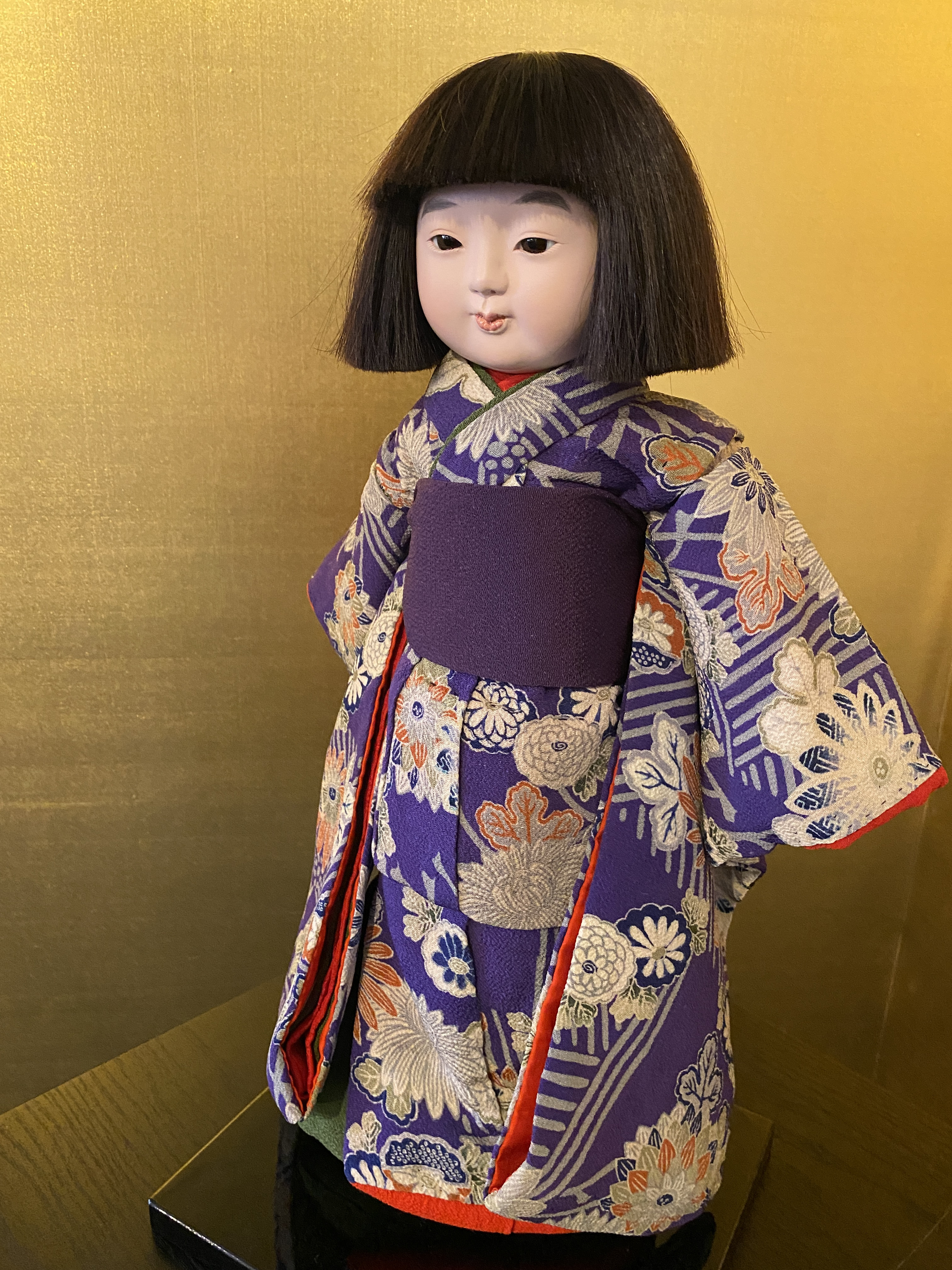 京秀 １２号 市松人形（紫） - 市松人形工房 京秀