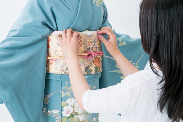 倉敷観光着物レンタル姫乙女,お仕度,お着付け