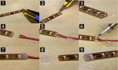 LEDテープライト切断後の加工方法