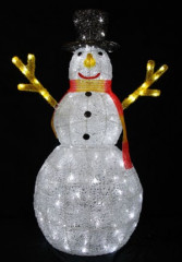 クリスマス向け雪ダルマ、スノーマンのLED電飾モチーフライトイルミネーション。