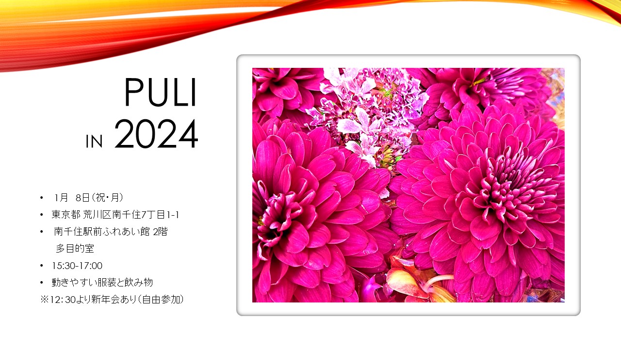 PULI WORKSHOP 1.5H COURSE 1月